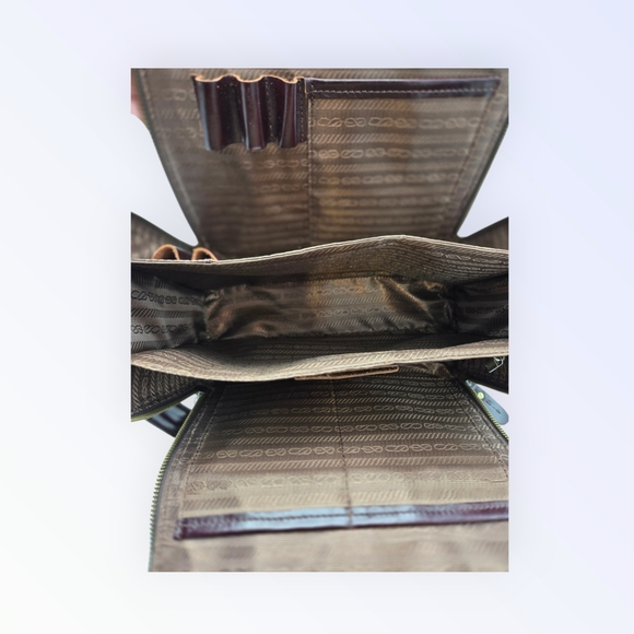 Cobbler Legend Brown Leather Bag Crossbody Satchel Organizer Purse - Picture 8 of 16